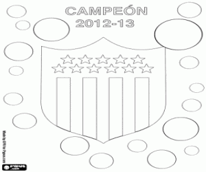 desenho de Peñarol, campeão 2012-2013 para colorir
