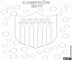 desenho de Peñarol, campeão 2017 para colorir