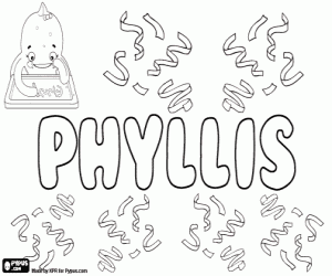 desenho de Phyllis, nome inglês para colorir