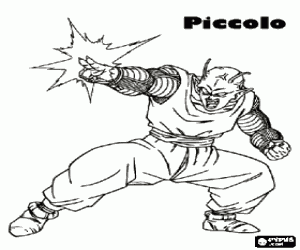 desenho de Piccolo, guerreiro de Dragon Ball para colorir