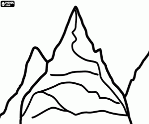 desenho de Picos ou altas montanha para colorir