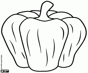 desenho de Um pimentão, uma baga para colorir