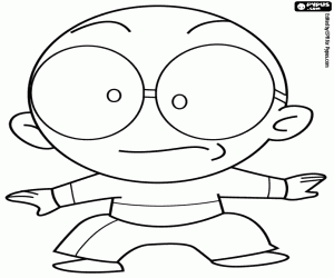 desenho de Ping Pong, personagem de Xiaolin para colorir