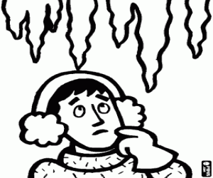 desenho de Os pingentes e um homem para colorir