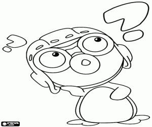desenho de O pinguim curioso Pororo para colorir
