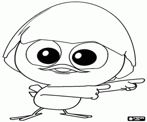 desenho de O pintinho Calimero para colorir
