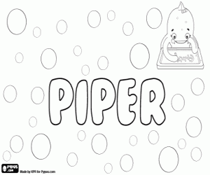 desenho de Piper, nome unisex para colorir