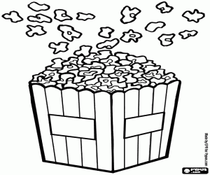desenho de Pipoca para colorir