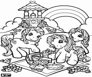desenho de Piquenique de My Little Pony para colorir