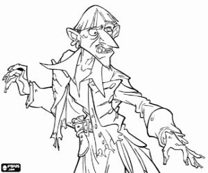 desenho de O pirata do Caribe, Ragetti para colorir