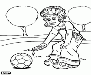 desenho de Pixel e o esporte em Lazy Town para colorir