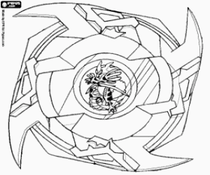 desenho de Pião Beyblade de Tyson para colorir