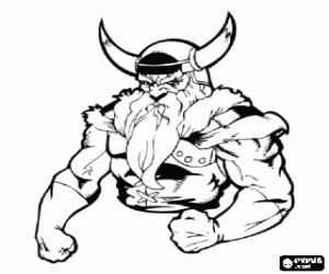 desenho de Um poderoso guerreiro viking para colorir
