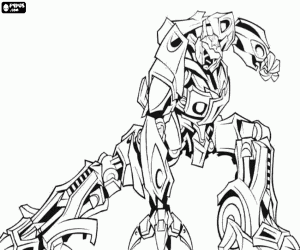desenho de Um poderoso robô Transformer para colorir