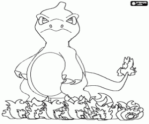 desenho de O Pokemon Charmeleon para colorir