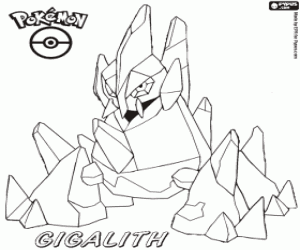 desenho de O Pokemon Gigalith para colorir