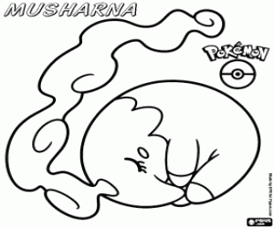 desenho de Um Pokemon Musharna para colorir