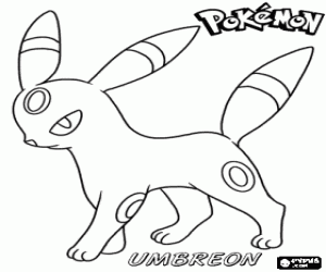 desenho de O Pokemon Umbreon para colorir