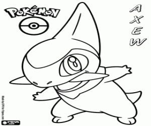 desenho de O Pokémon Axew ou Kibago para colorir