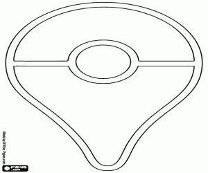 desenho de Pokémon Go Plus para colorir