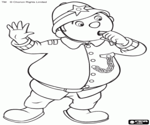 desenho de O policial, o caráter do Noddy para colorir