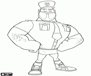 desenho de O policial Earl Devereaux para colorir