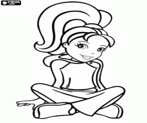 desenho de Polly Pocket, uma jovem garota para colorir