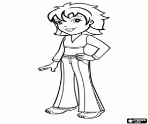 desenho de Polly Pocket no sportswear para colorir