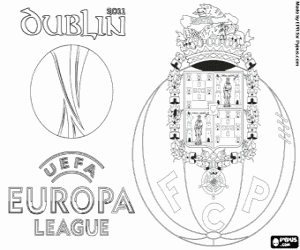 desenho de Porto, campeão Europa League 2010-2011 para colorir