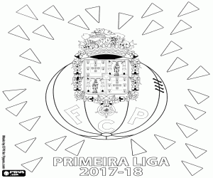 desenho de Porto, Primeira Liga 2017-2018 para colorir