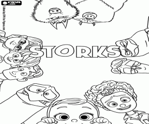 desenho de O poster original de Storks para colorir