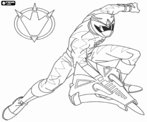 desenho de Power Ranger de Dino Warriors para colorir