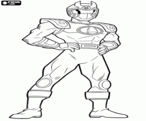 desenho de Power Ranger de Tempestade Ninja para colorir