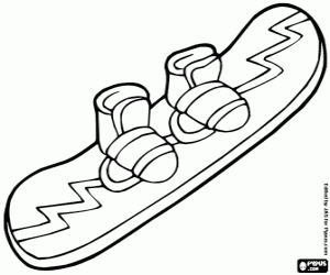desenho de Prancha de Snowboard para colorir