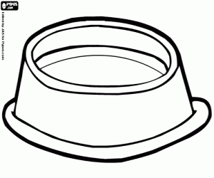 desenho de Prato para o gato para colorir