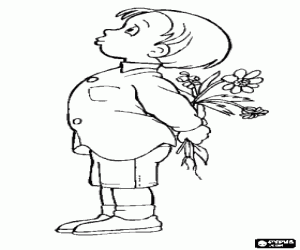 desenho de O presente secreto para a mãe para colorir