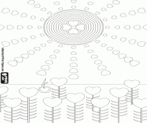 desenho de Primavera, desenho metafórico para colorir