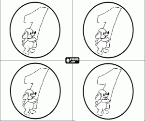 desenho de Primeira festa de aniversário para colorir