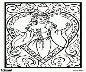 desenho de Princesa Leonora de E. R. Miller para colorir