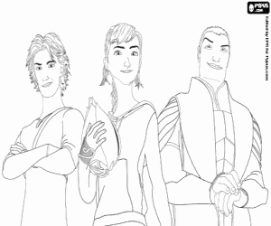 desenho de Os principais protagonistas do Epic para colorir
