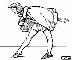 desenho de Príncipe fazendo uma reverência para colorir