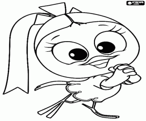 desenho de Priscilla, amiga de Calimero para colorir