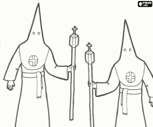 desenho de Uma procissão de Semana Santa para colorir