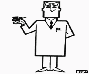 desenho de Professor Utonium, As Powerpuff Girls para colorir