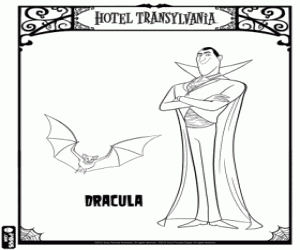 desenho de O proprietário do hotel é Dracula para colorir
