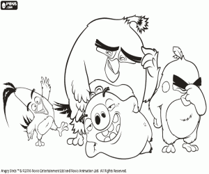 desenho de Protagonistas de Angry Birds, o filme para colorir