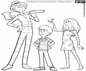 desenho de Os protagonistas do Lorax para colorir