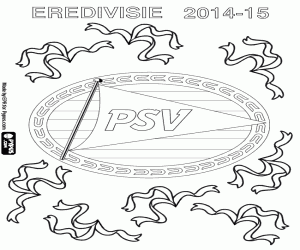 desenho de PSV Eindhoven, campeão 2014-2015 para colorir