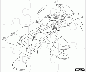 desenho de Puzzle de A Lenda De Zelda, Link para colorir
