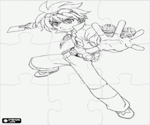 desenho de Puzzle de Dan Kuso, Bakugan para colorir